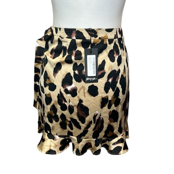 Nasty Gal Leopard Print Faux Wrap Skirt - Picture 4 of 6